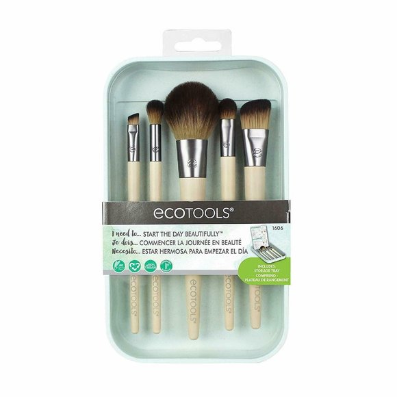 Ecotools Start The Day Kit 5 Brush Set Bamboo - Picture 1 of 2